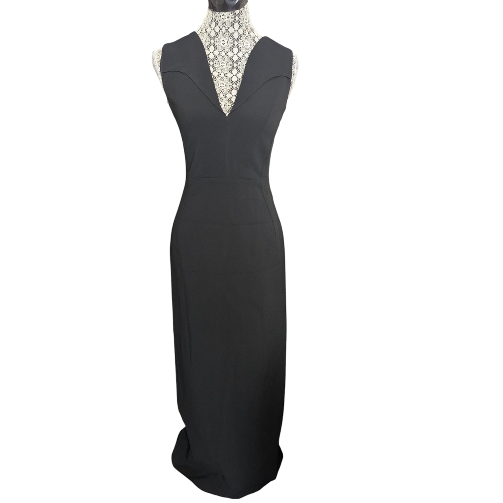 ANTONIO BERARDI Back Lace Tie Fitted Maxi Dress